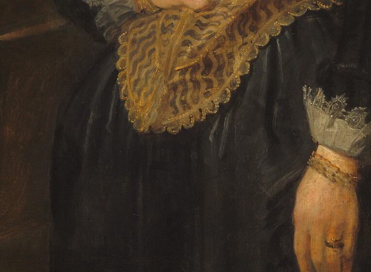 Van Dyck already shows his gift for expressive hands , relaxed yet purposeful, they convey the same quiet self-possession as the face and anchor the lower composition.