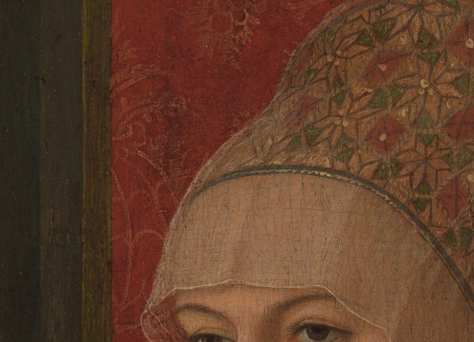 Eyes that avoid direct contact with the viewer , an introspective affect common in German portrait convention; a tight crop here carries quiet psychological weight.