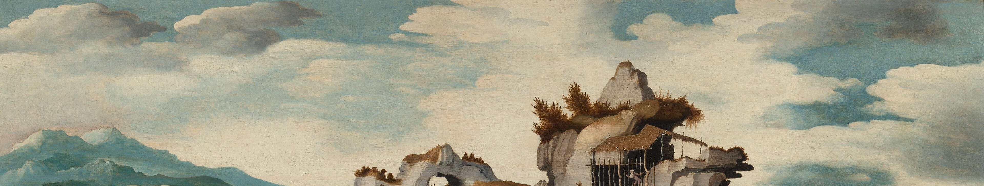 The bright, calm sky above the violence below creates an ironic serenity , light floods the scene without moral judgment