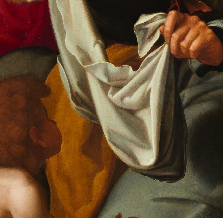 For Renaissance viewers, white linen meant only one thing.