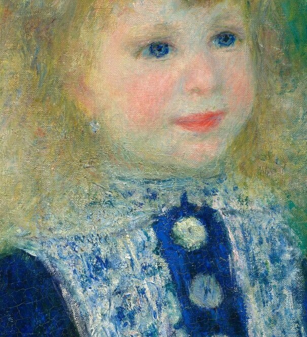 The girl may have been a child from Renoir's neighborhood.