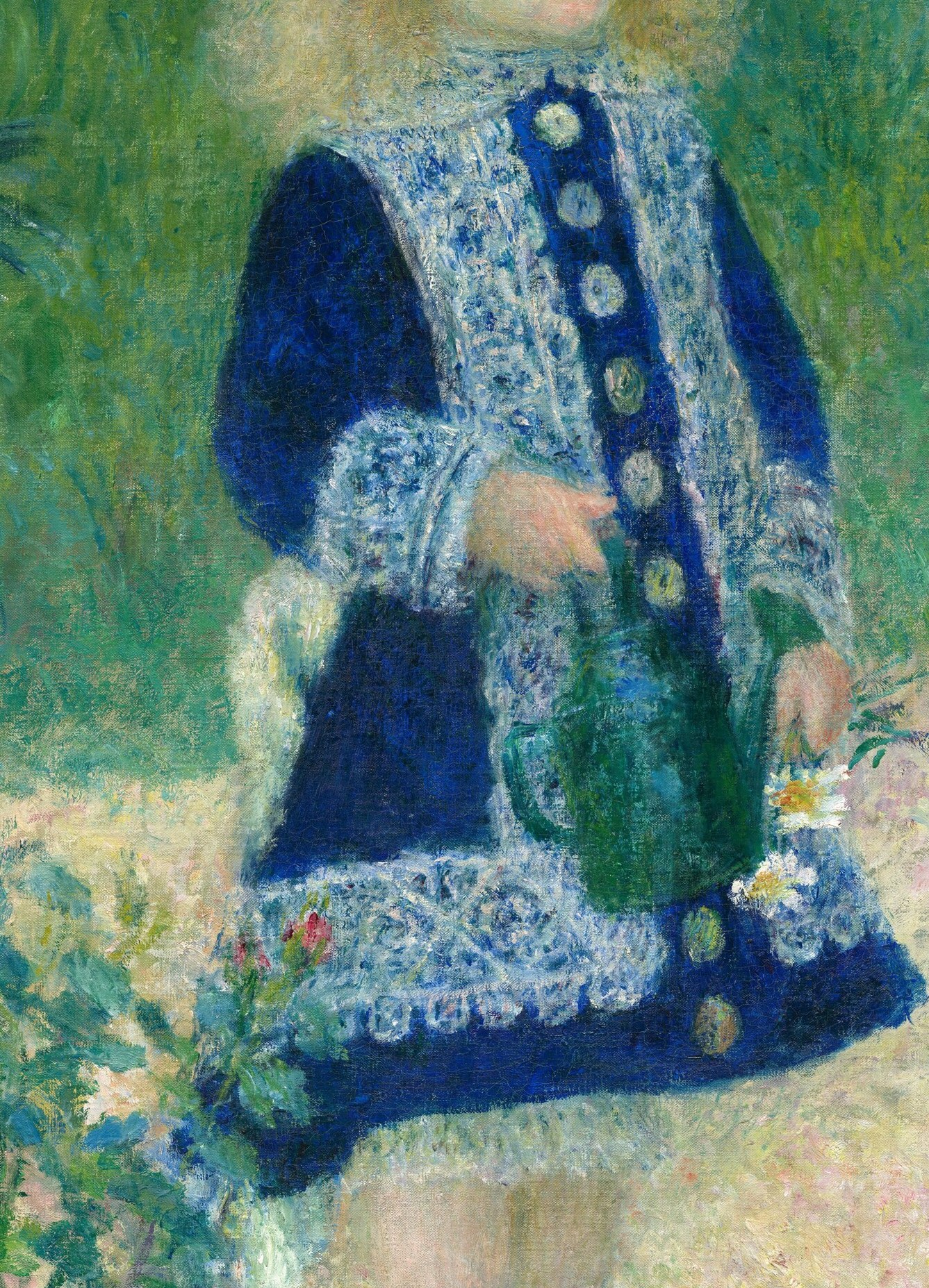 Renoir used thick, visible brushstrokes, a technique called impasto.