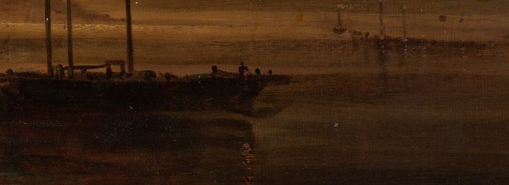 Then he buried his brushwork economy in the hull.
