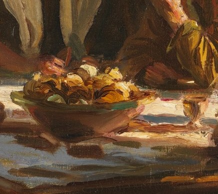 Here, a family shares their midday meal, oblivious.