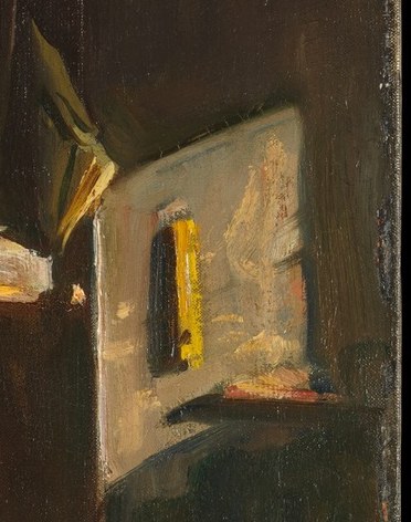 Look closely at the bright window on the right.