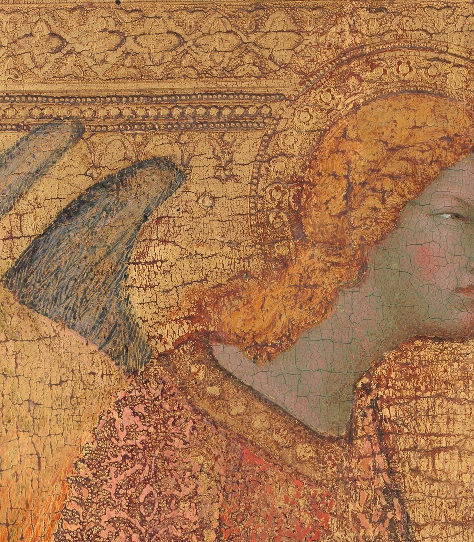 Now divided, the angel alone remains an intimate guide to a lost workshop.