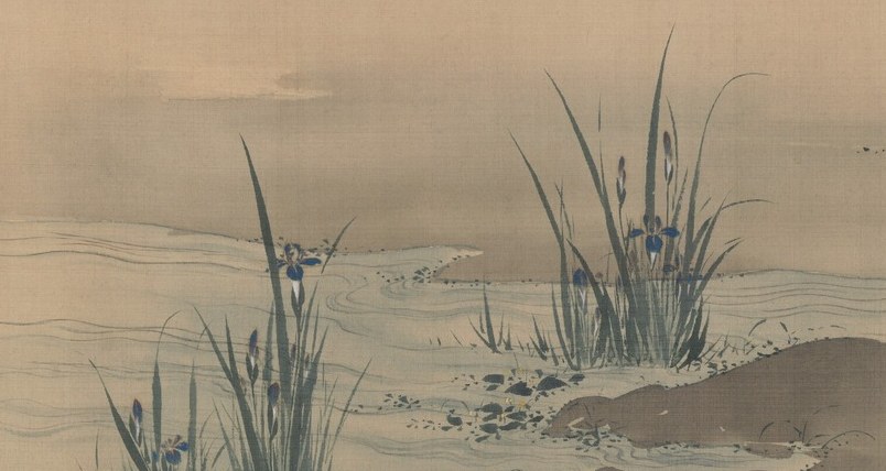 Reeds and irises by the water are traditional symbols of summer.