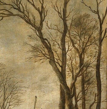 Bare branches hide an unmistakable silhouette.