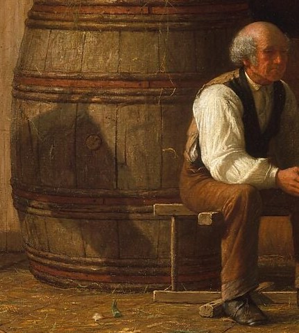 Its texture and age suggest a rural setting and the passage of time.