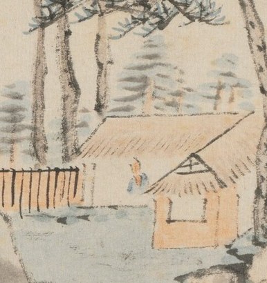 This small hut provides a focal point of human habitation.