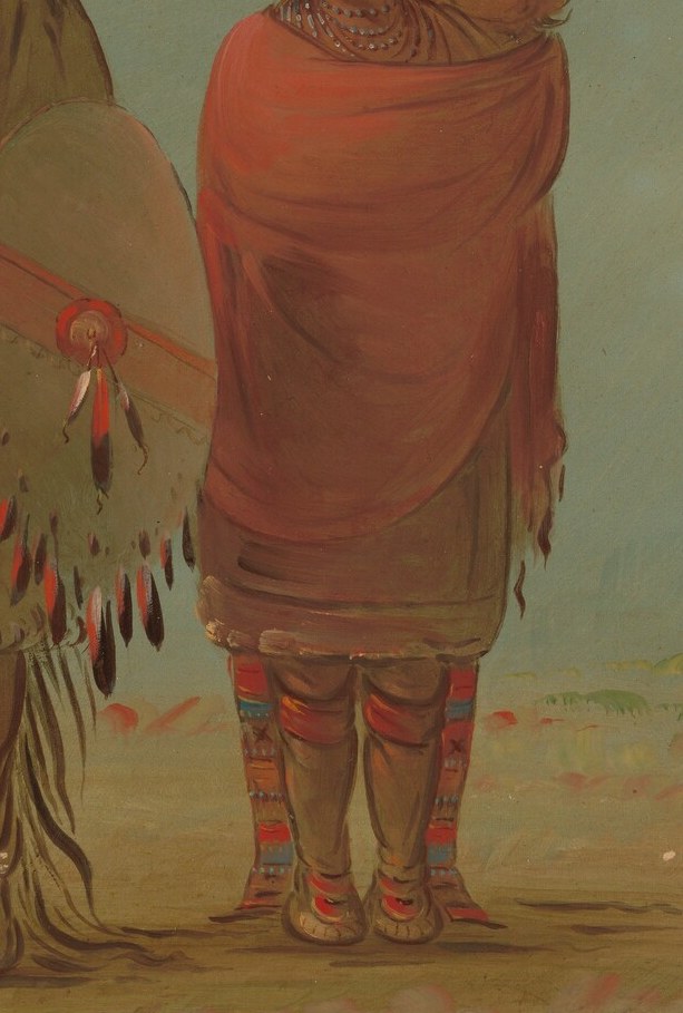 The bold color draws attention and suggests cultural attire.