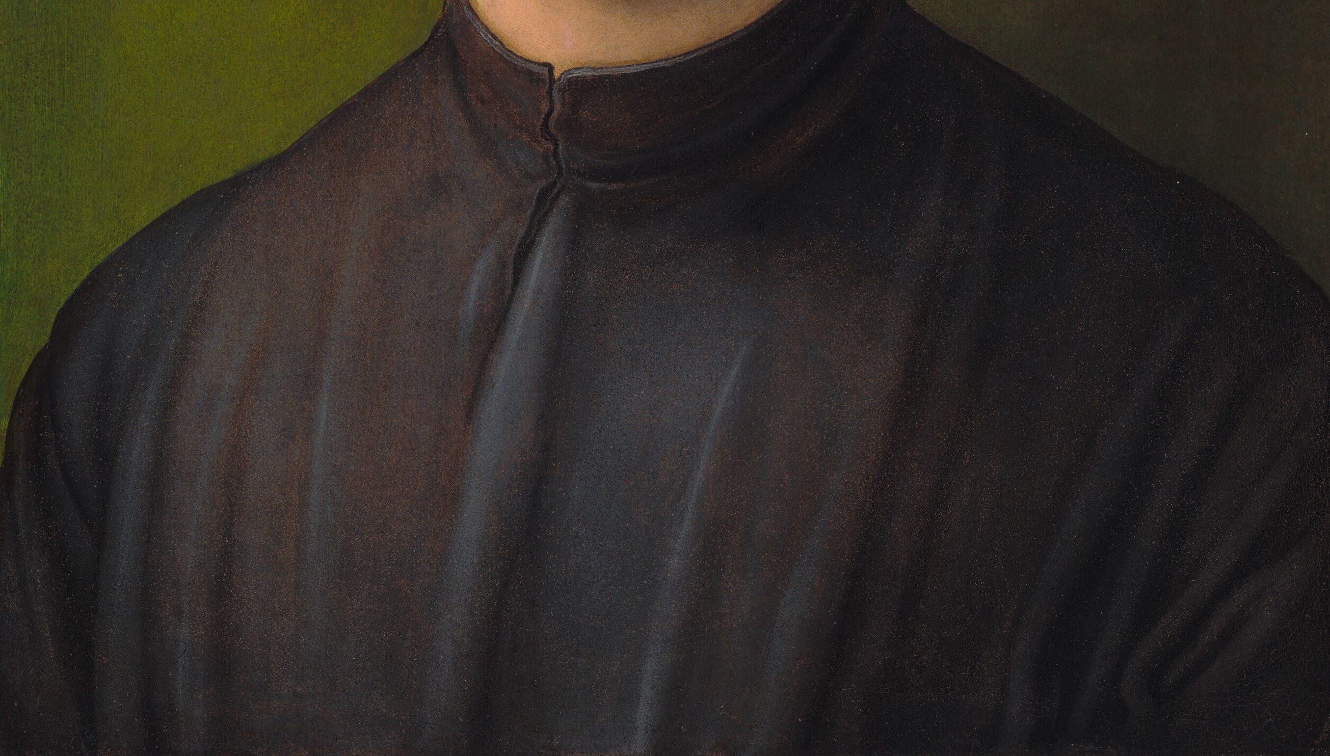 Dürer painted him on parchment, not canvas.