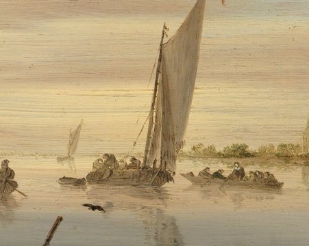 The artist, Salomon van Ruysdael, painted many such views.