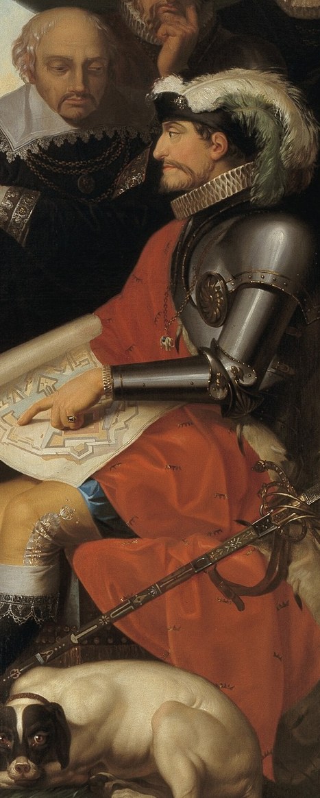 The gleaming armor signifies military power and the importance of the king's protection.