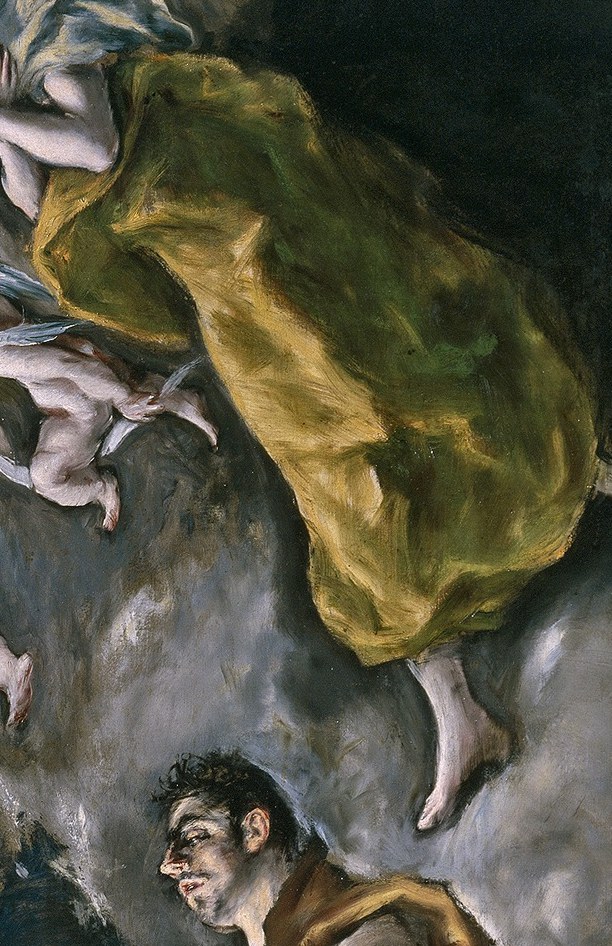 See how the paint makes the fabric swirl?
