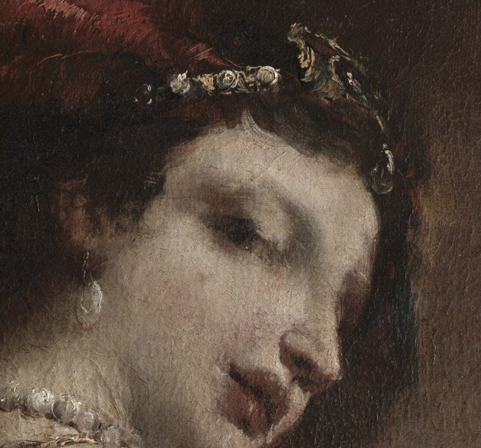 This woman's gaze invites you into a silent conversation.