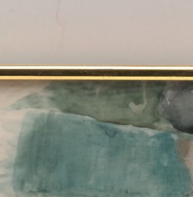Light passes through the paint, hits the ivory, and glows back.