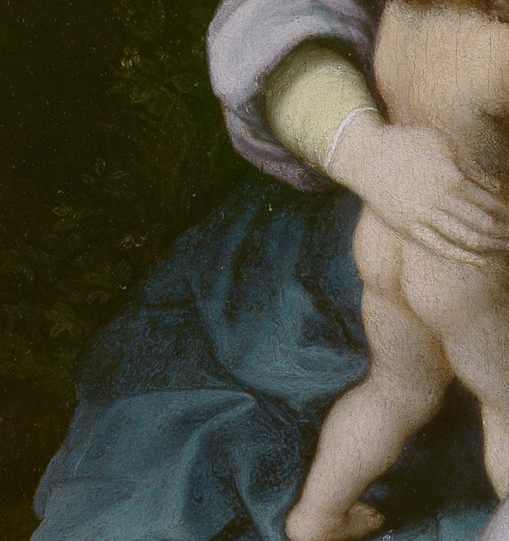 The boy below is John the Baptist.