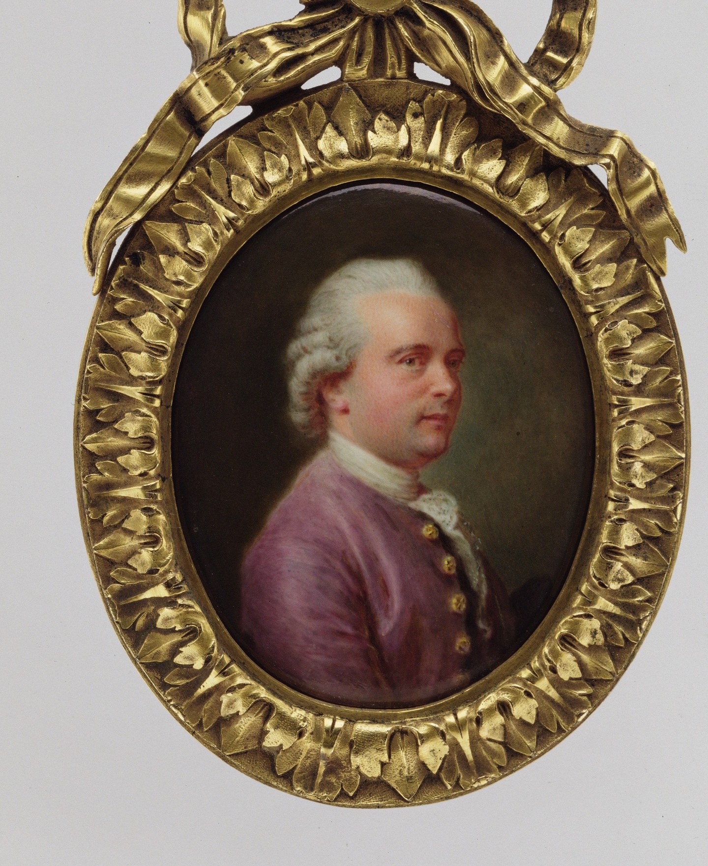 This tiny portrait is a miniature. You could hold it in your palm.