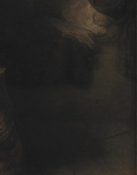 A dark figure watches from behind.