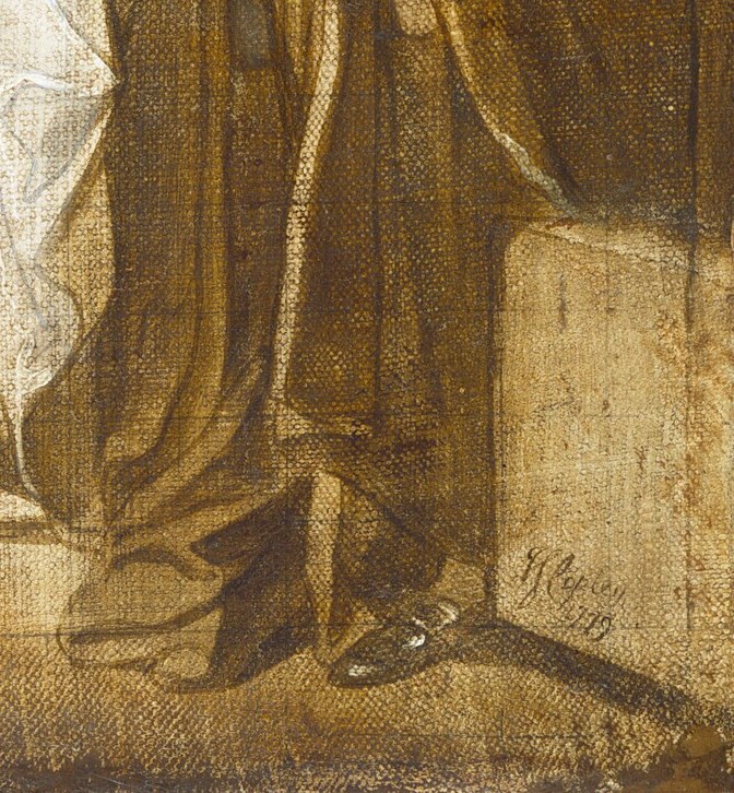 Look closely at the figures around him, their varied distress.