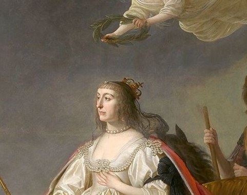 The serene, upward-tilted face of Elizabeth Stuart is the emotional center of the canvas; her expression is neither triumphant nor sorrowful but expectant, perfectly calibrated for a claim-in-waiting