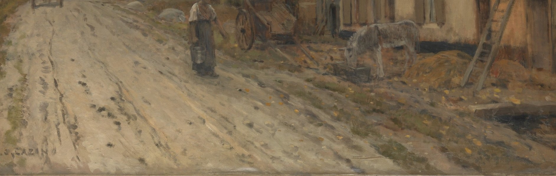 He gave the road his full attention, wet, rutted, patient.