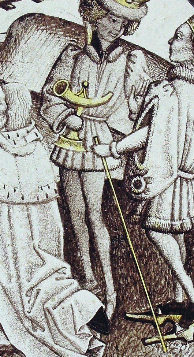 The second Magus offers a censer, burning frankincense.