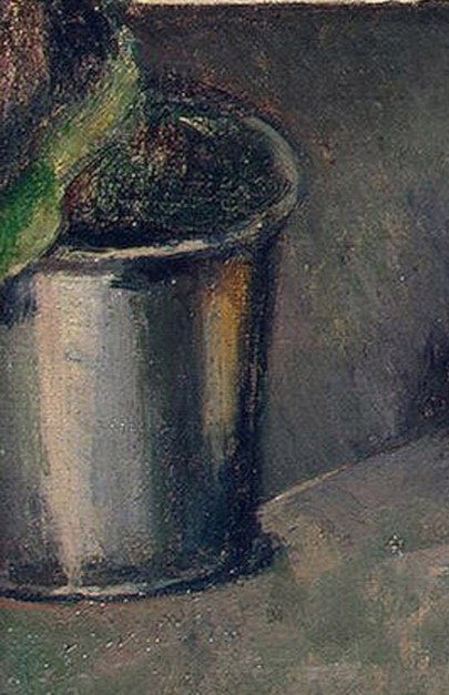 This studio still life became a profound influence on Cubism.