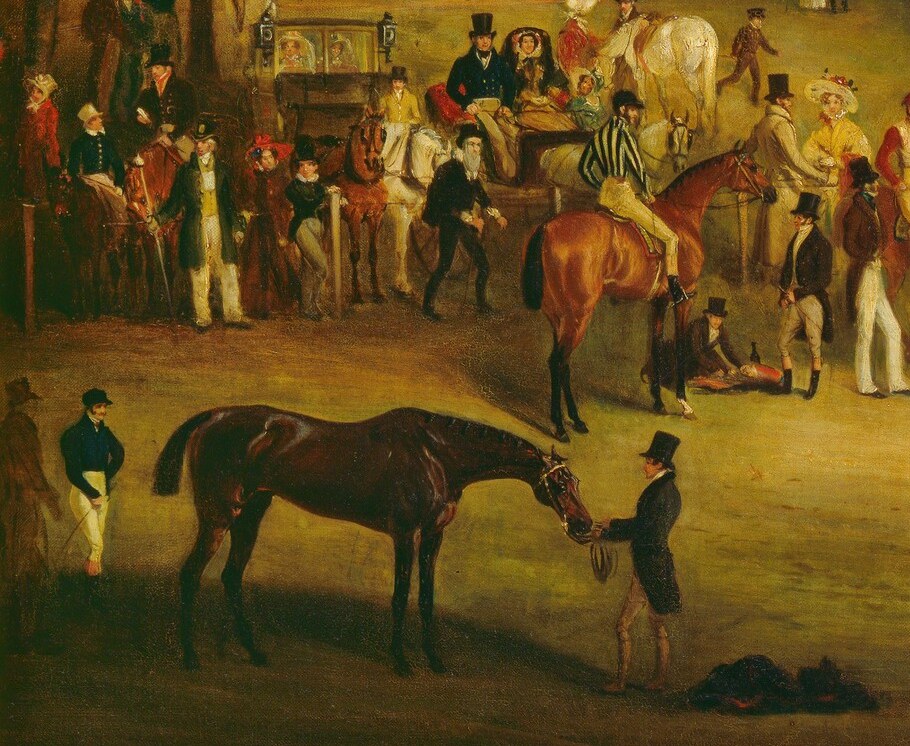 A horse's legs move too fast for the eye to track.