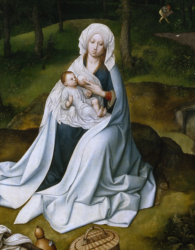 The Holy Family rests on their journey.