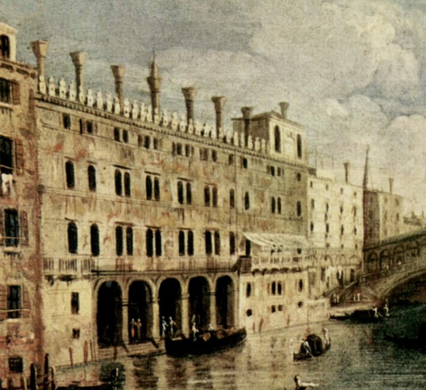 Look at the buildings on the left.