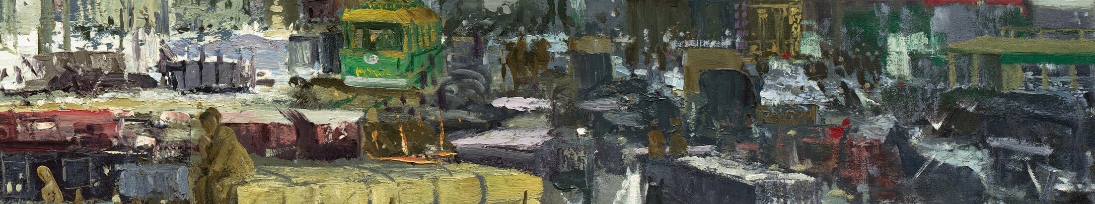 He used thick brushstrokes to capture the raw energy and cold.