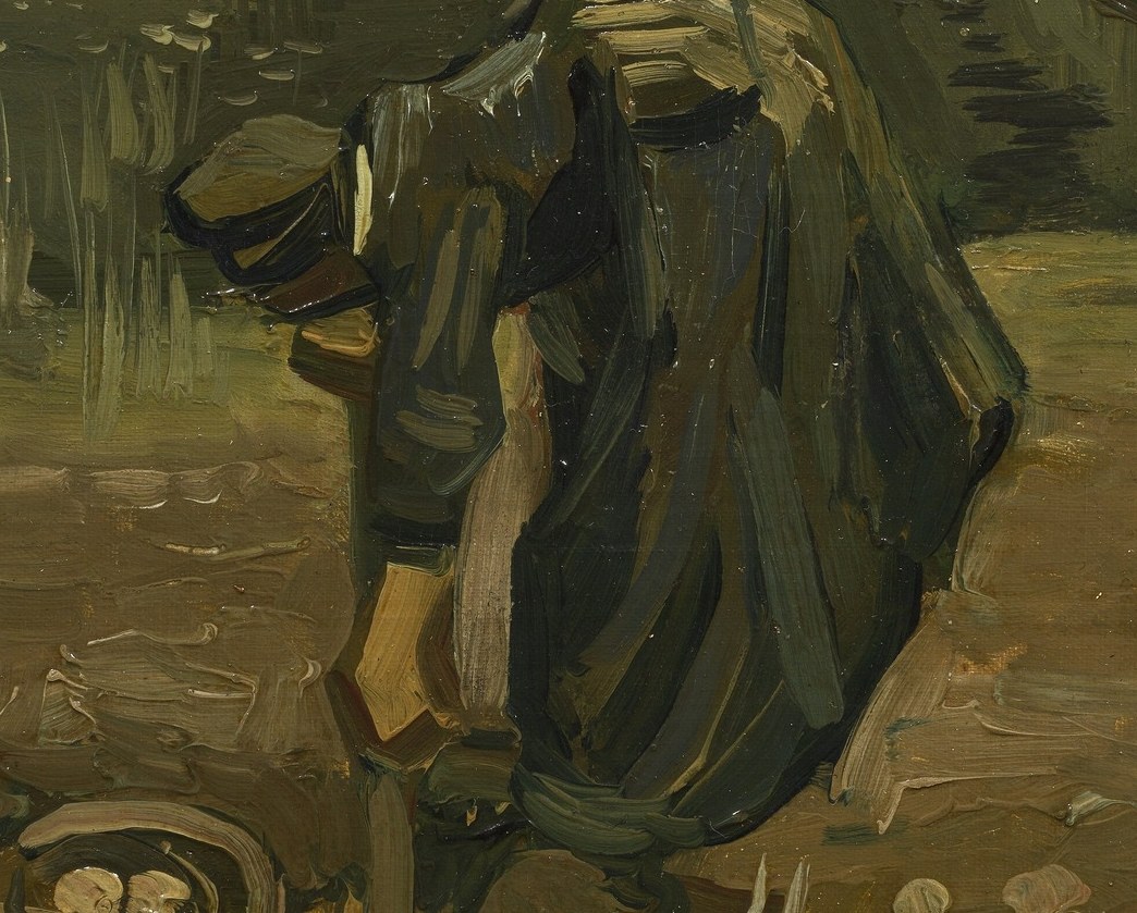 He was influenced by Jean-François Millet, a master of peasant scenes.