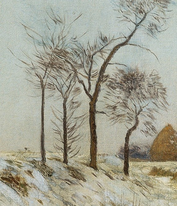 And bare trees emphasize the starkness of the season.