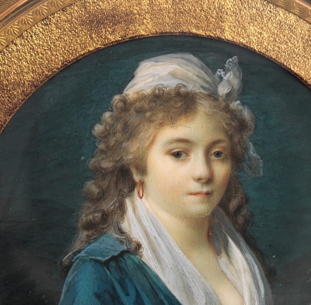 Powdered hair is treason. This woman wears her own.