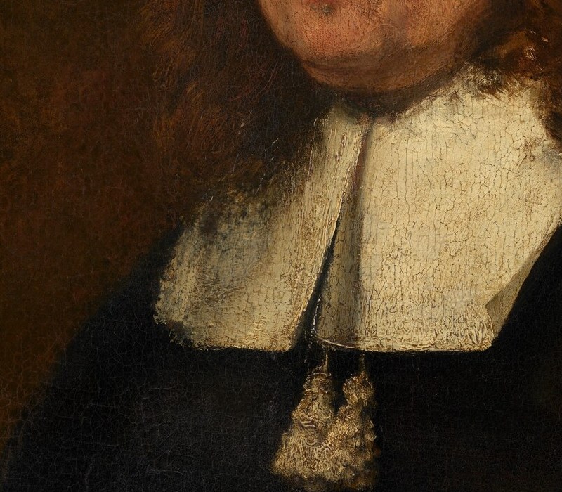 This white linen collar required hours of starching by servants.