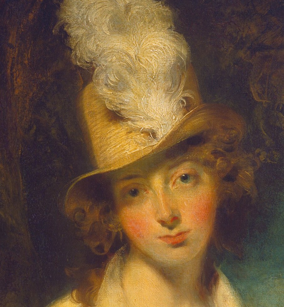 Even the feather on her hat seems to float.