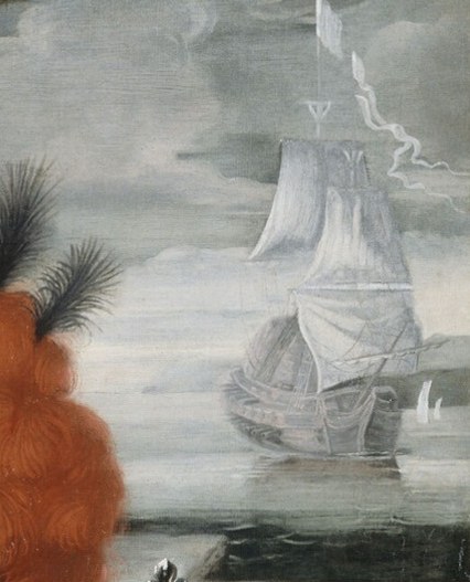Even the turbulent sea is under his control.