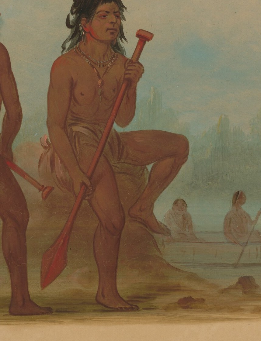 Here, two Hidatsa men sit in a moment of calm.