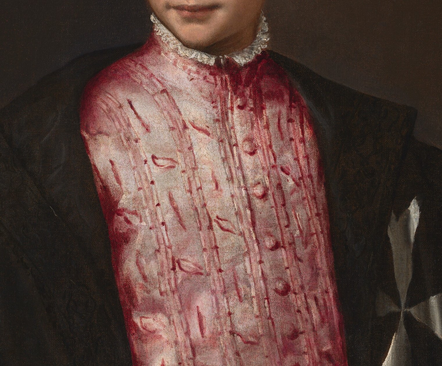 Titian used loose, confident brushwork to suggest gold thread.
