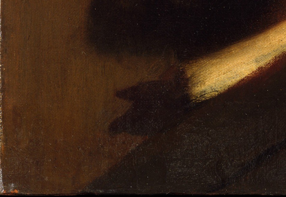 Degas dissolves the jacket into the background.