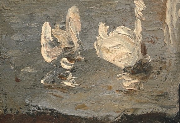 The luminous white of the swans against the darker water creates a focal point and symbolizes grace.