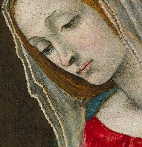 The Virgin's face is rendered with exquisite, soft detail.
