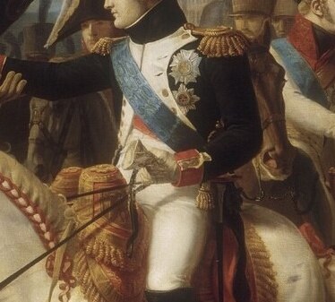Tsar Alexander I of Russia observes, a witness to the alliance.