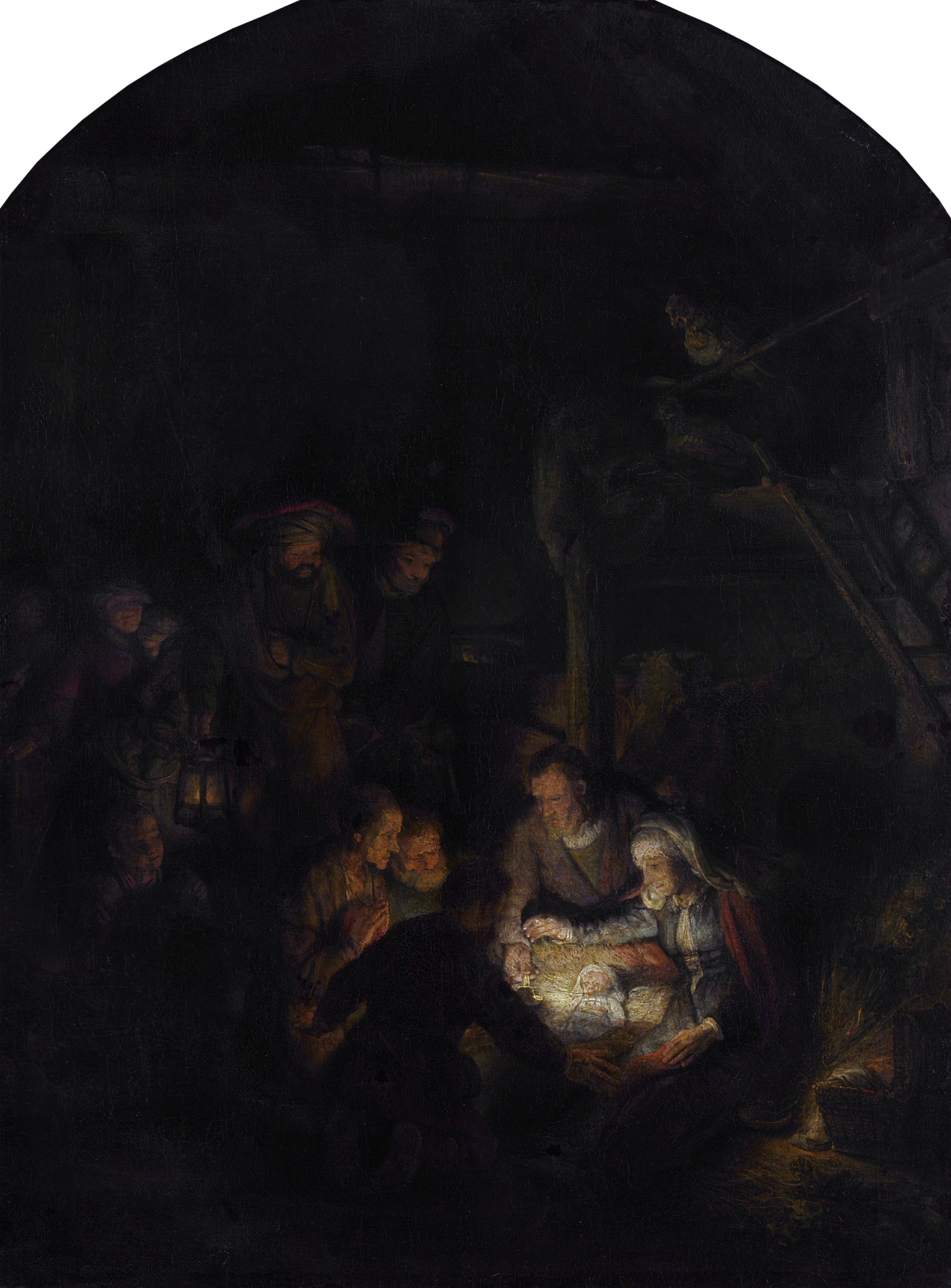 Rembrandt's masterful use of light and shadow creates intense focus and emotional depth.