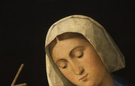 His 1512 painting is a typical Madonna and Child scene.