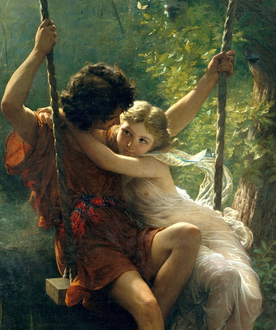Cot's primary image , the entwined silhouette of youth and love fused into one shape; the full gestalt that made this a Salon sensation