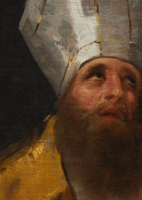 He captures the Saint's contemplative spiritual focus.