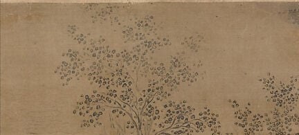 Ma Hezhi's signature negative space , the untouched silk becomes atmosphere, showing that restraint is itself a technique